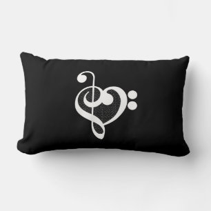 Music Heart - I Love Music Lumbar Pillow