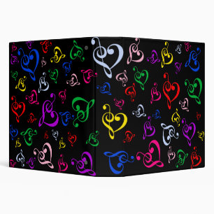 Music heart note binder