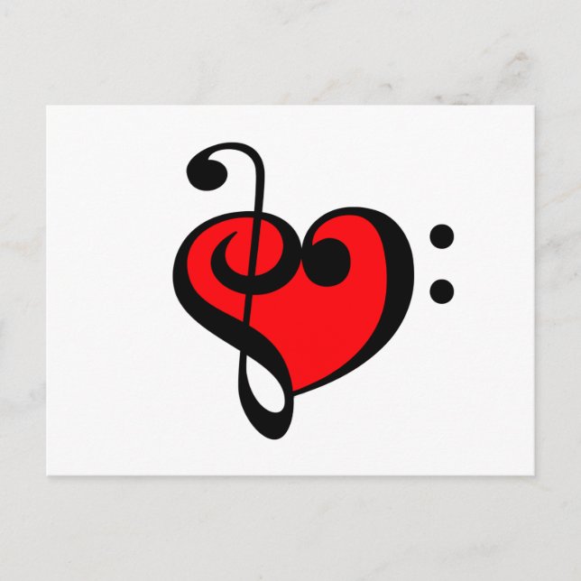 Music Heart Postcard (Front)