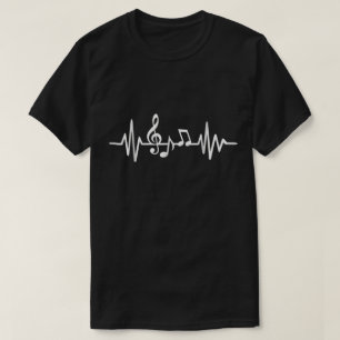 Music Heartbeat Line Notes Art T-Shirt