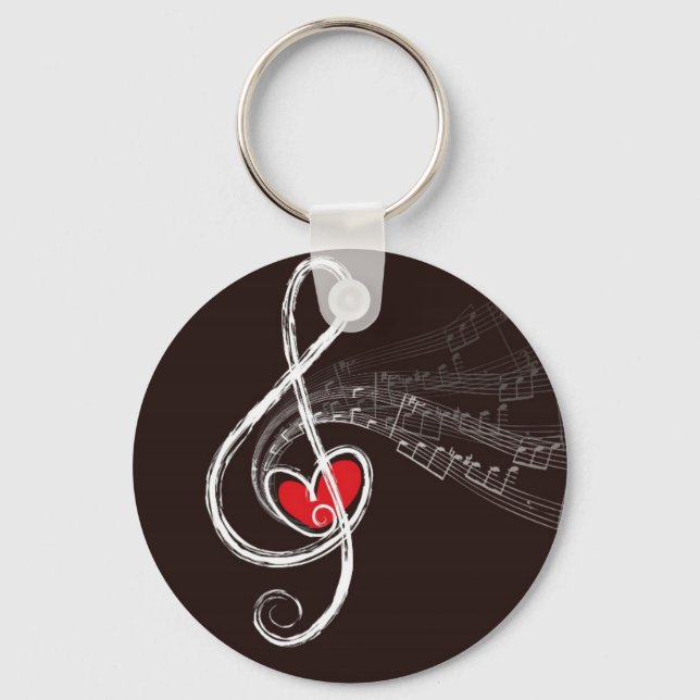Music Hearts Keychain (Front)