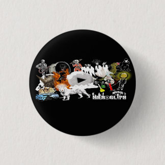 Music Hieroglyph 1 Inch Round Button