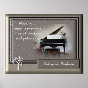 Music Higher Revelation _Beethoven quote - Print