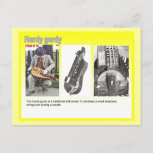 Music,  Hurdy gurdy player Postcard