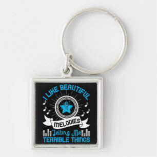 Music - I Like Beautiful Melodies Keychain