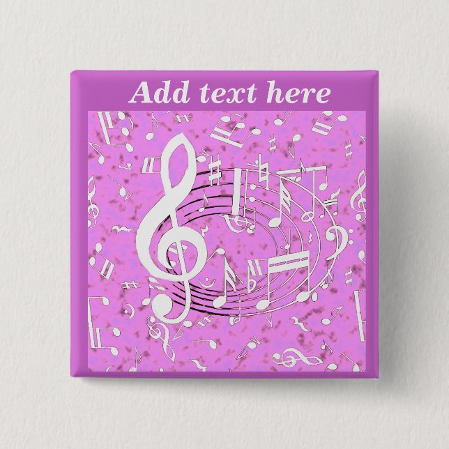 Music I Live for_ 2 Inch Square Button (Front)