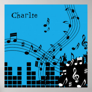 Music Illustration custom name poster