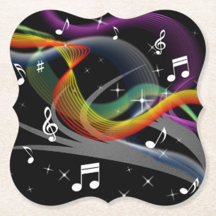 Music Illustration paper coasters