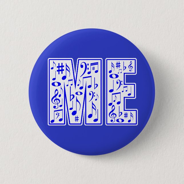 music in me 2 inch round button (Front)