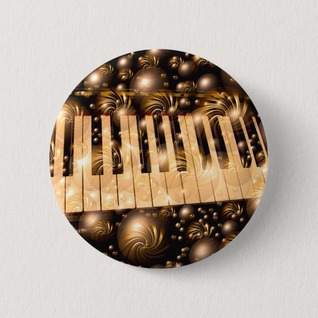 Music in me, Music in you_ 2 Inch Round Button (Front)