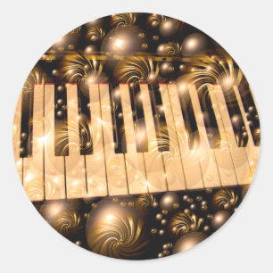 Music in me, Music in you_ Classic Round Sticker