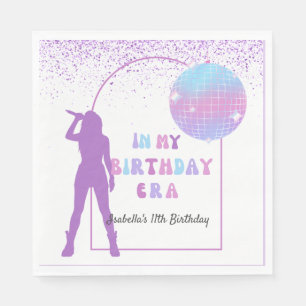 Music In My Birthday Era Purple Birthday Party Napkin