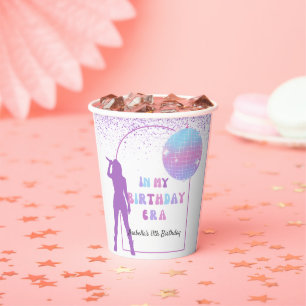 Music In My Birthday Era Purple Birthday Party  Paper Cups