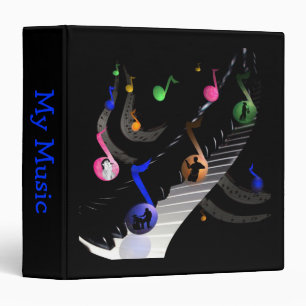 Music in Space Colourful Galaxy Binder