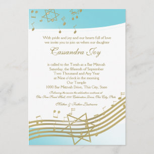 Music in the Air Bat Mitzvah Invitation