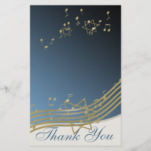 Music in the Air Thank You Notes Stationery