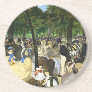 Music in the Tuileries by Edouard Manet Coaster