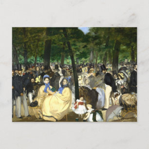 Music in the Tullerias  Edouard Manet    Postcard