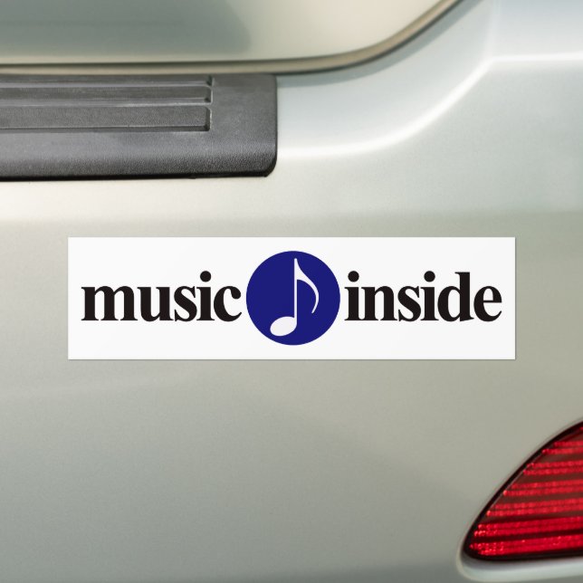 music inside bumper sticker (On Car)