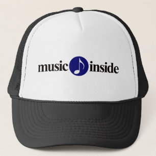 music inside trucker hat