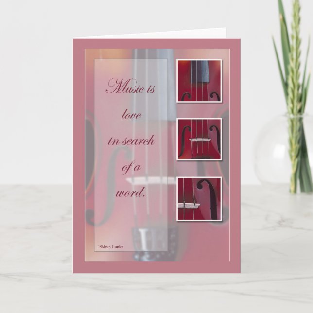 Music Inspiration, Violin Card (Front)