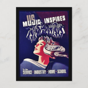 Music Inspires Postcard