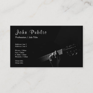 Music Instructor Guitar Lessons Signature UV Matte Business Card
