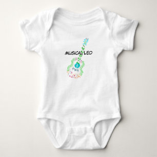 Music instrument guitar  baby bodysuit