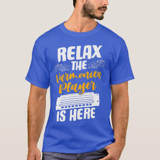 Music Instrument Mouth Organ Harmonica Player Is H T-Shirt