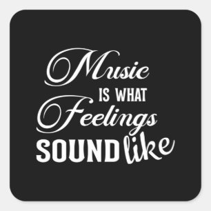 Music Instrument Musical Musician Sound Gift Idea Square Sticker