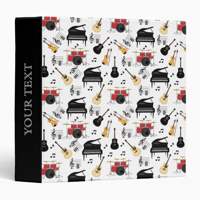  Music instrument pattern Binder (Front/Spine)