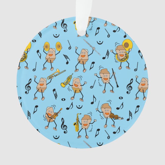 Music Instrument Rocks Ornament (Front)