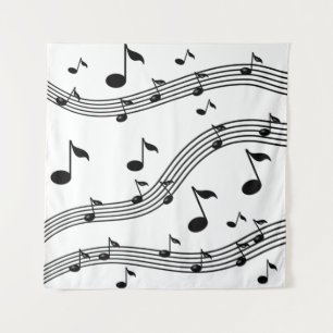 Music instrument sounds patterned tapestry