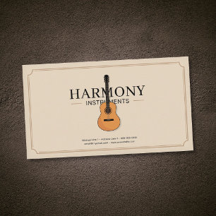Music Instrument Store - Acoustic Guitar Business Card