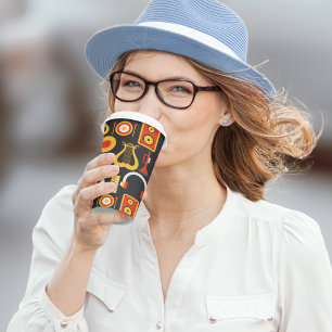 Music Instruments Art Paper Cups