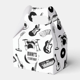 Music instruments birthday favor box
