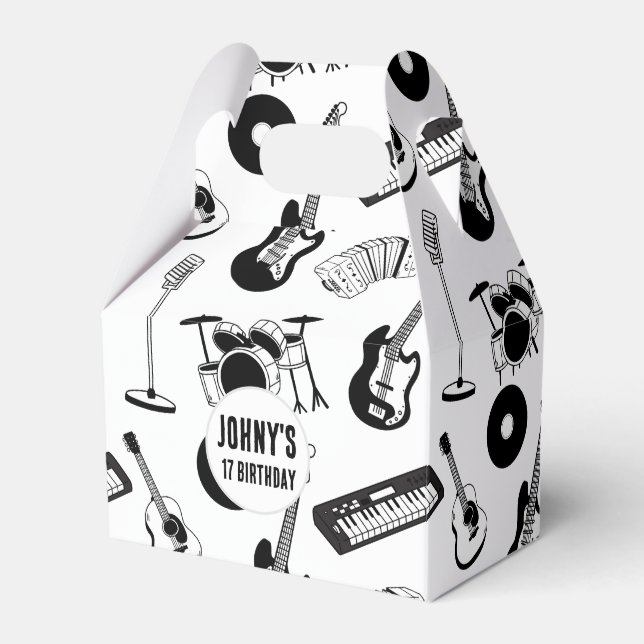 Music instruments birthday favor box (Front Side)