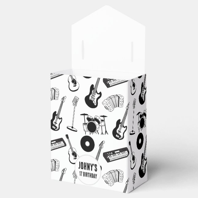 Music instruments birthday favor box (Opened)