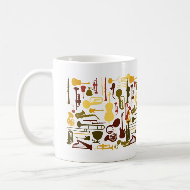 Music Instruments Coffee Mug (Left)