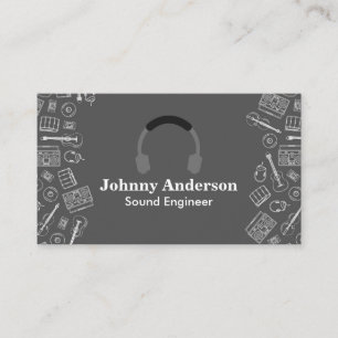 Music Instruments   Headphones Business Card