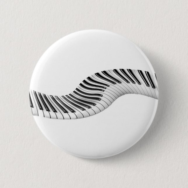 Music Instruments Keyboard Piano Notes Art 2 Inch Round Button (Front)