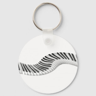 Music Instruments Keyboard Piano Notes Art Keychain