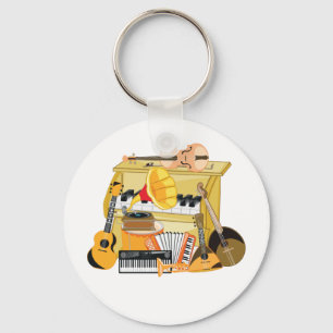 Music Instruments Keychain