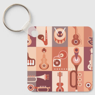 Music Instruments Keychain