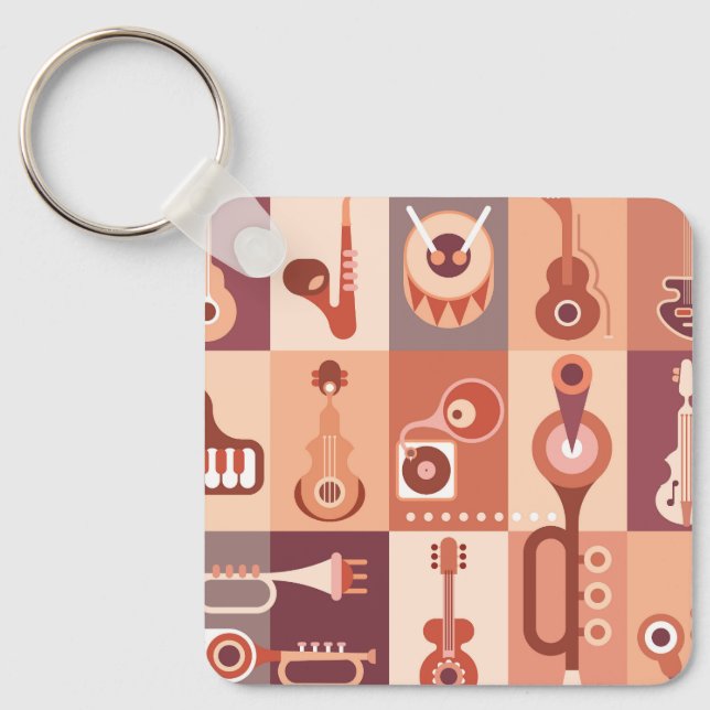 Music Instruments Keychain (Front)