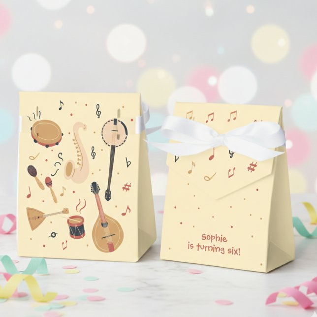 Music instruments kids birthday favor box (Creator Uploaded)