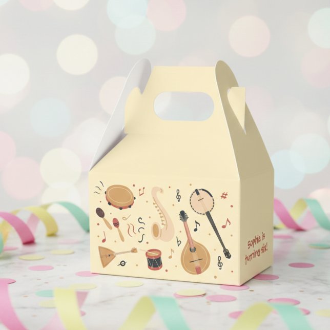 Music instruments kids birthday favor box (Creator Uploaded)