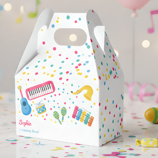 Music instruments kids birthday favor box