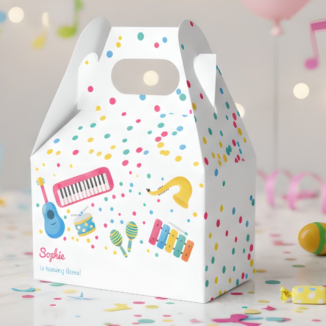 Music instruments kids birthday favor box (Creator Uploaded)