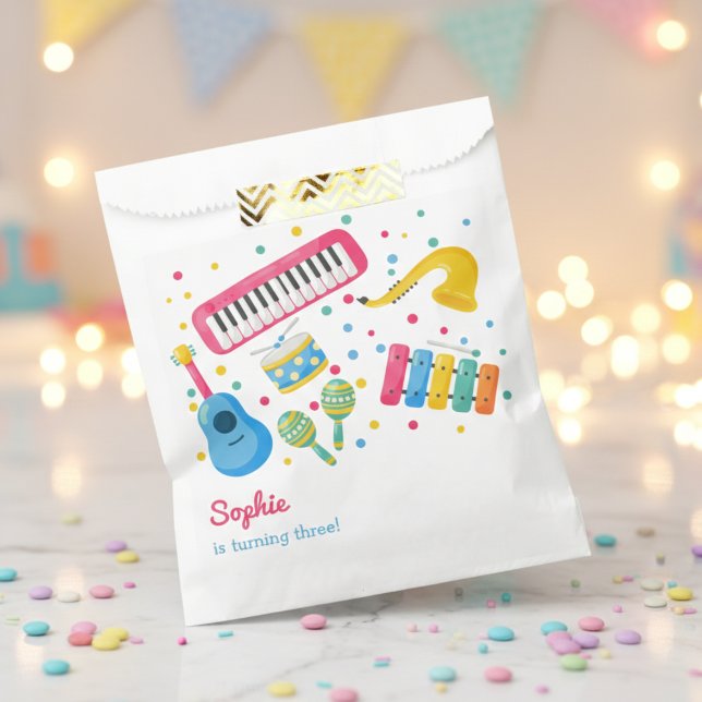 Music instruments kids birthday favour bag (Creator Uploaded)